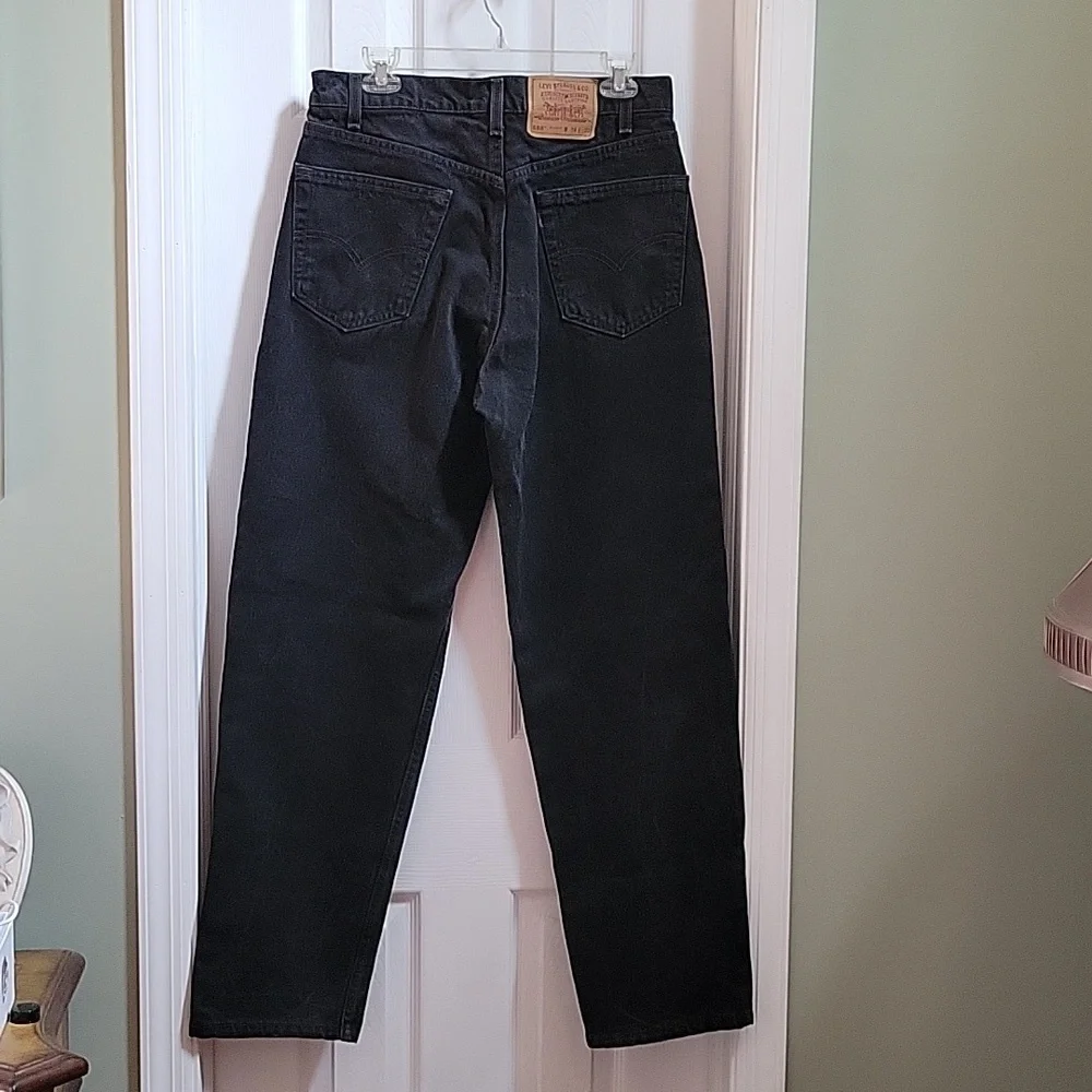 LEVIS Black Vintage 550 Relaxed Jeans - Picture 4 of 12